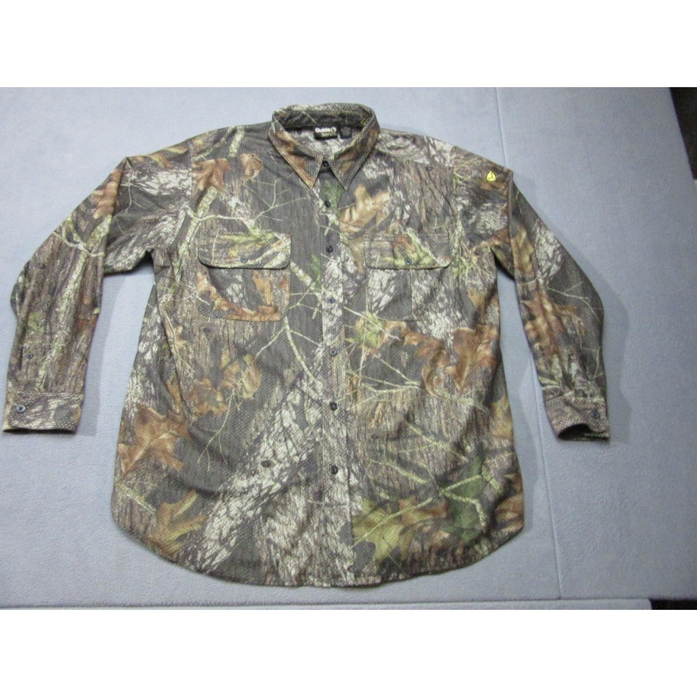 Guide Series Hunting Shirt Mens 2XL Brown Camo Excellent Realtree Scent Shield